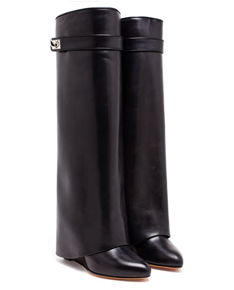 men's givenchy black boots|black Givenchy shark boots.